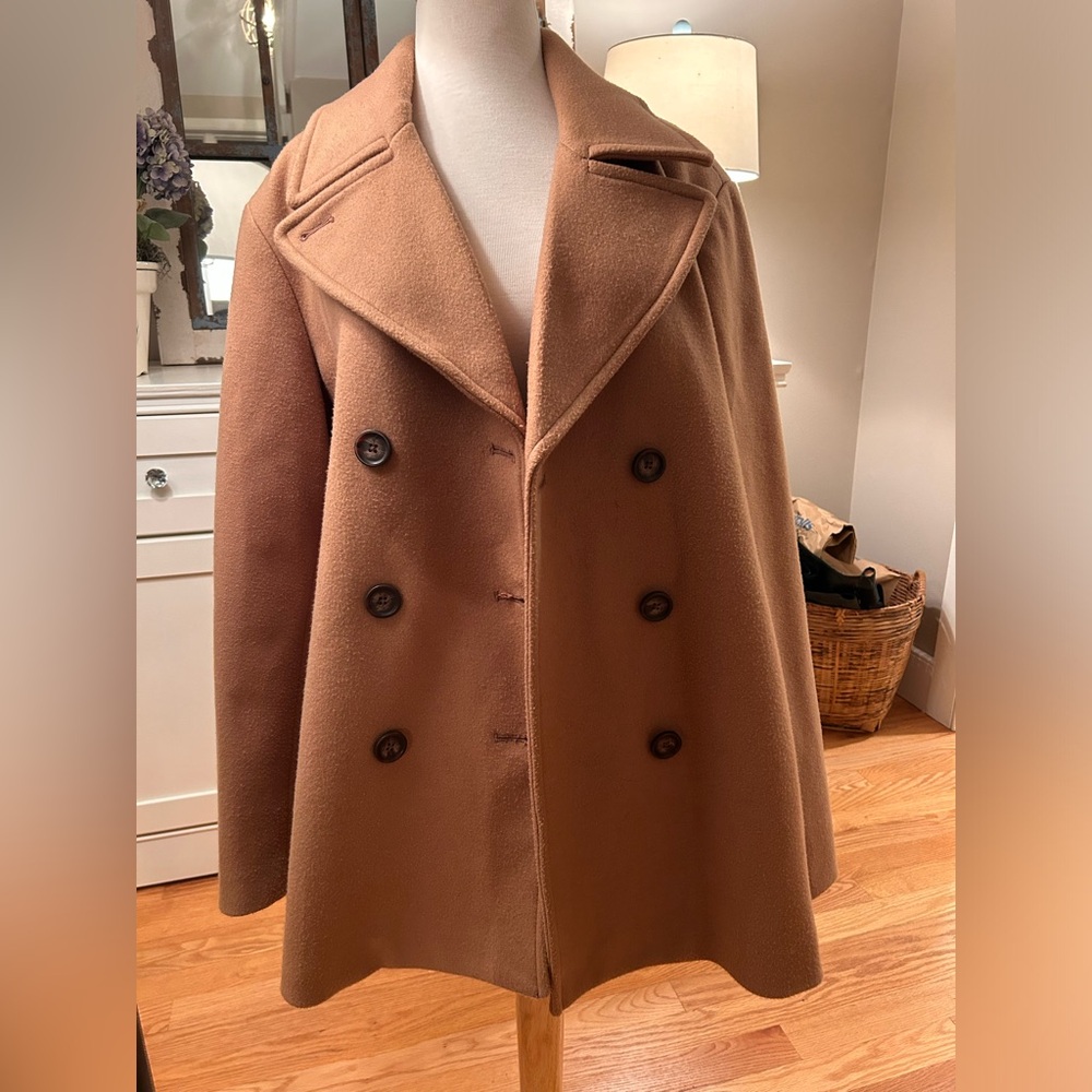 Old Navy Double- Breasted Peacoat (Tan)